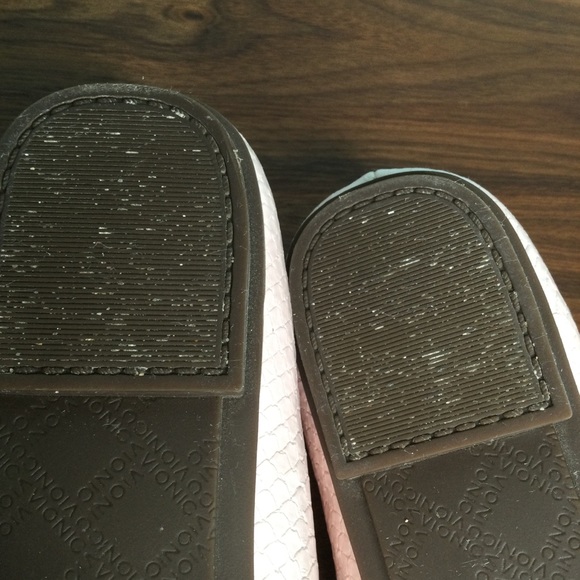 VIONIC Julieta Ballet Flat Shell Pink Snakeskin Comfort Scalloped - Picture 8 of 10